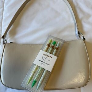 Elegant Cream Shoulder Bag w-3 mechanical pencils